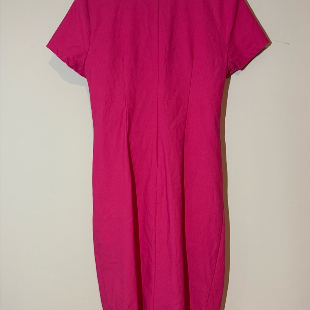 ✨ Joseph Ribkoff Pink Ruched Button-Front Dress ✨ - Picture 5 of 7